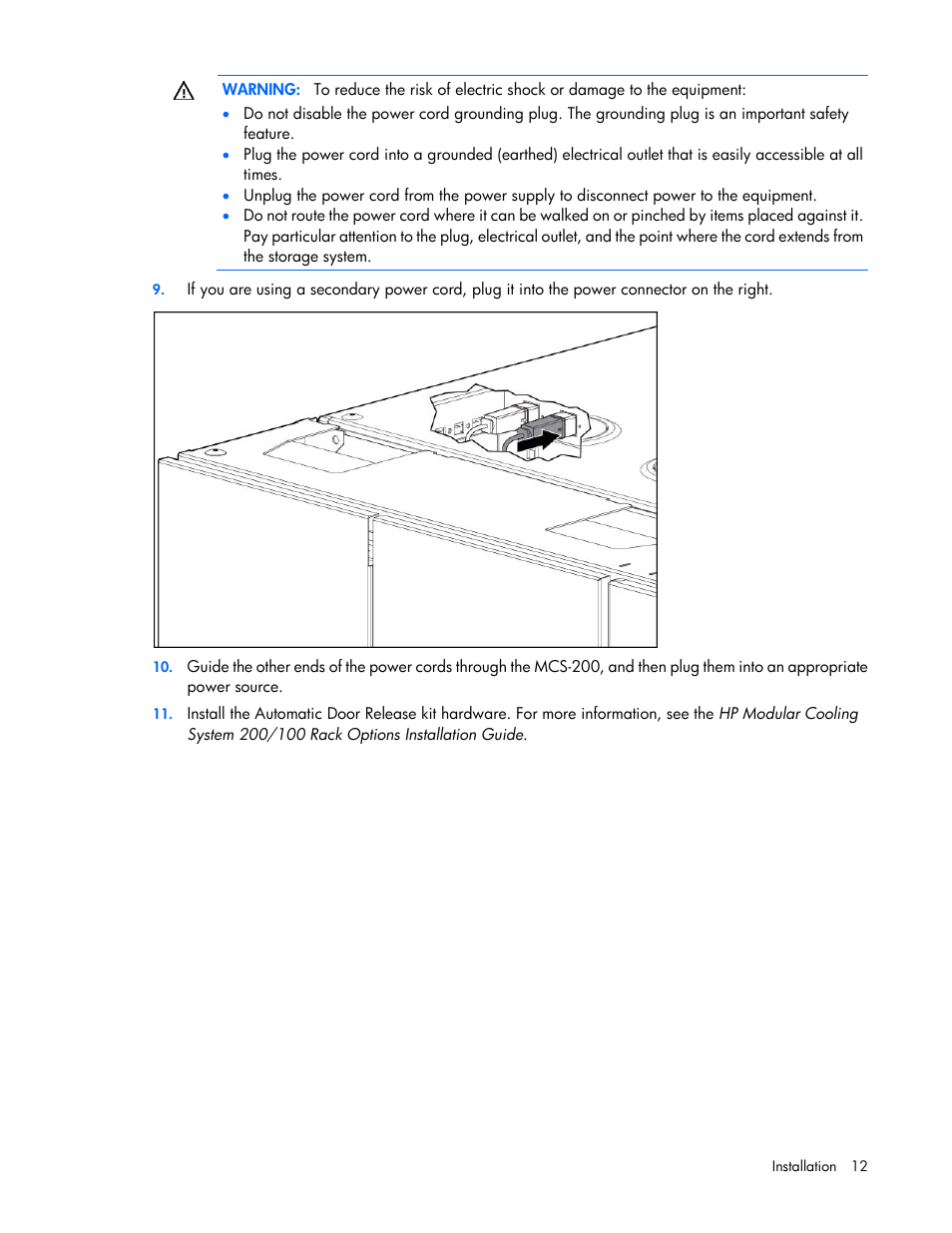 HP Modular Cooling System User Manual | Page 12 / 75