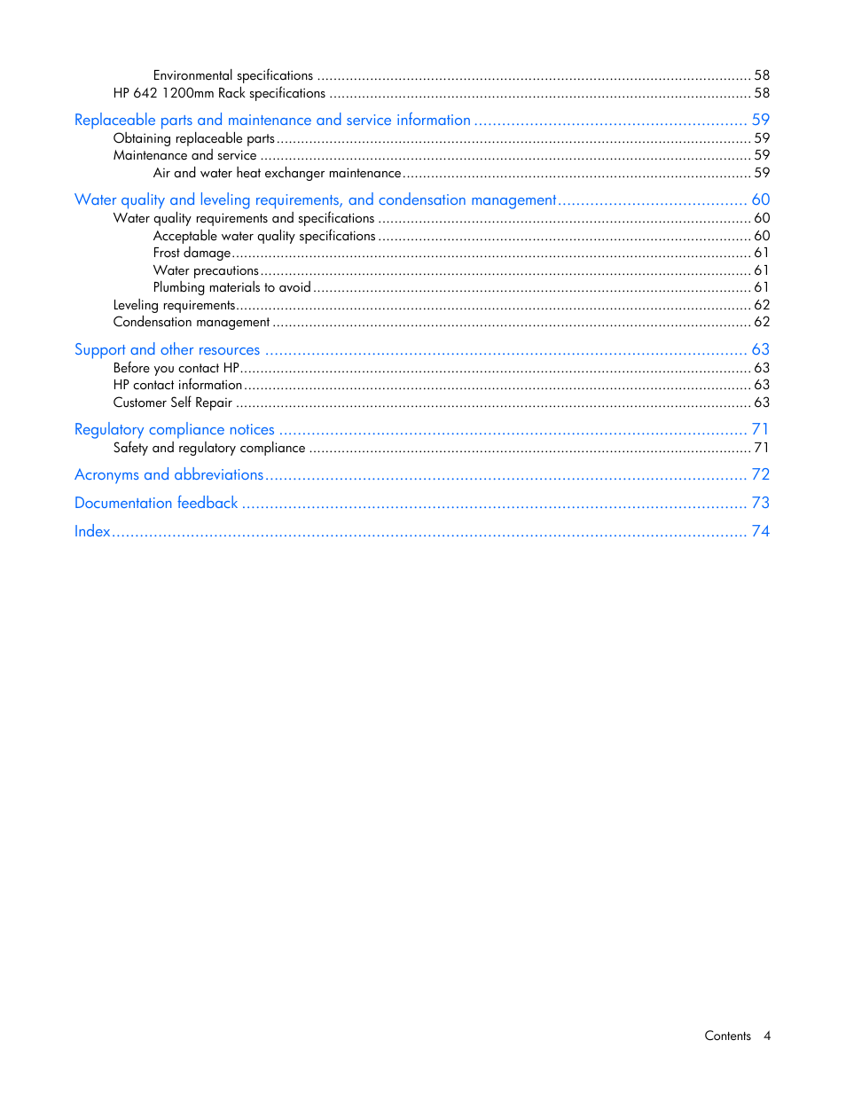 HP Modular Cooling System User Manual | Page 4 / 75