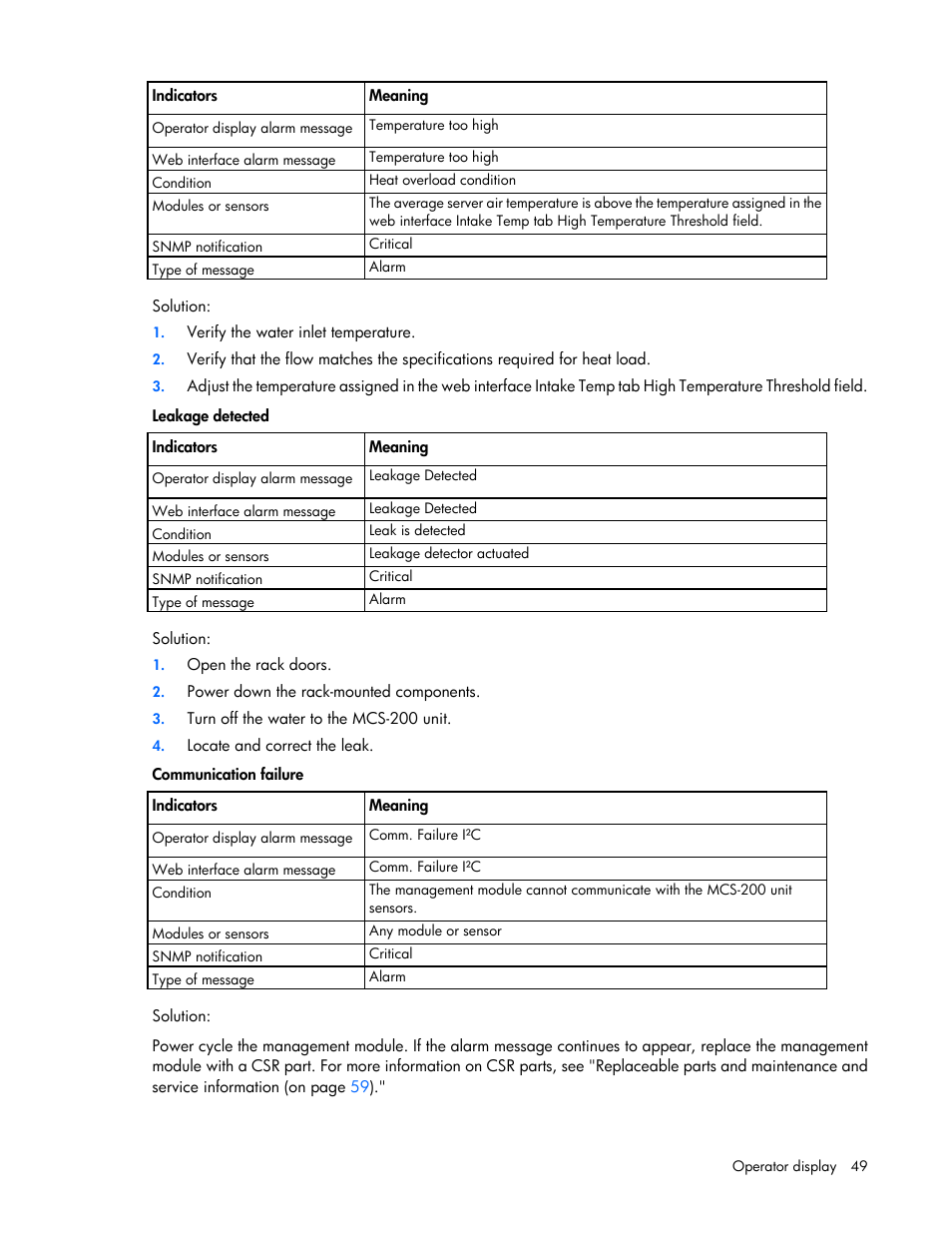 HP Modular Cooling System User Manual | Page 49 / 75