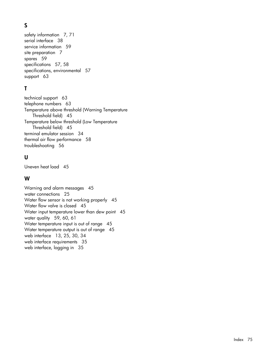 HP Modular Cooling System User Manual | Page 75 / 75