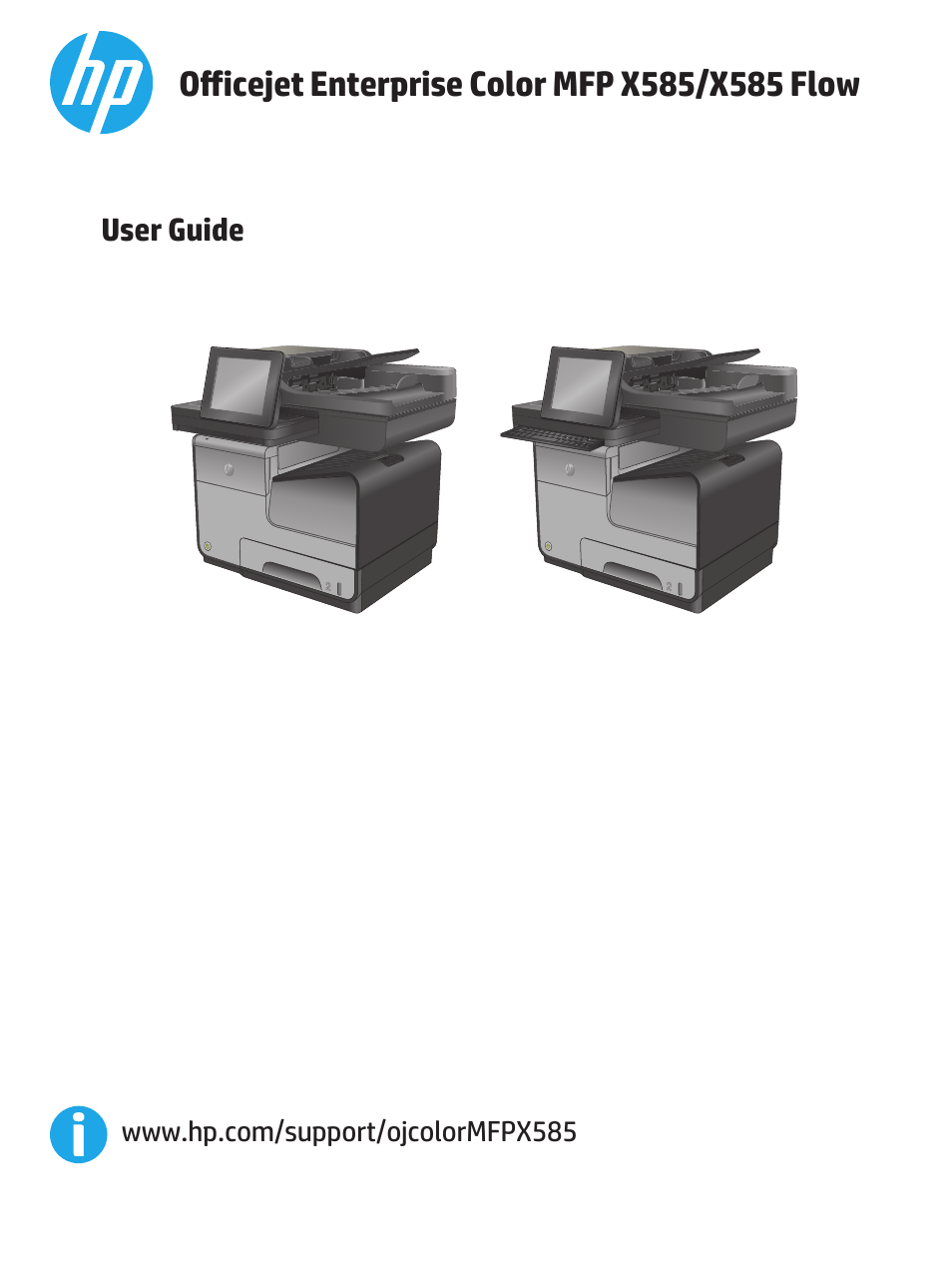 HP Officejet Enterprise Color X585 Multifunction Printer series User Manual | 172 pages
