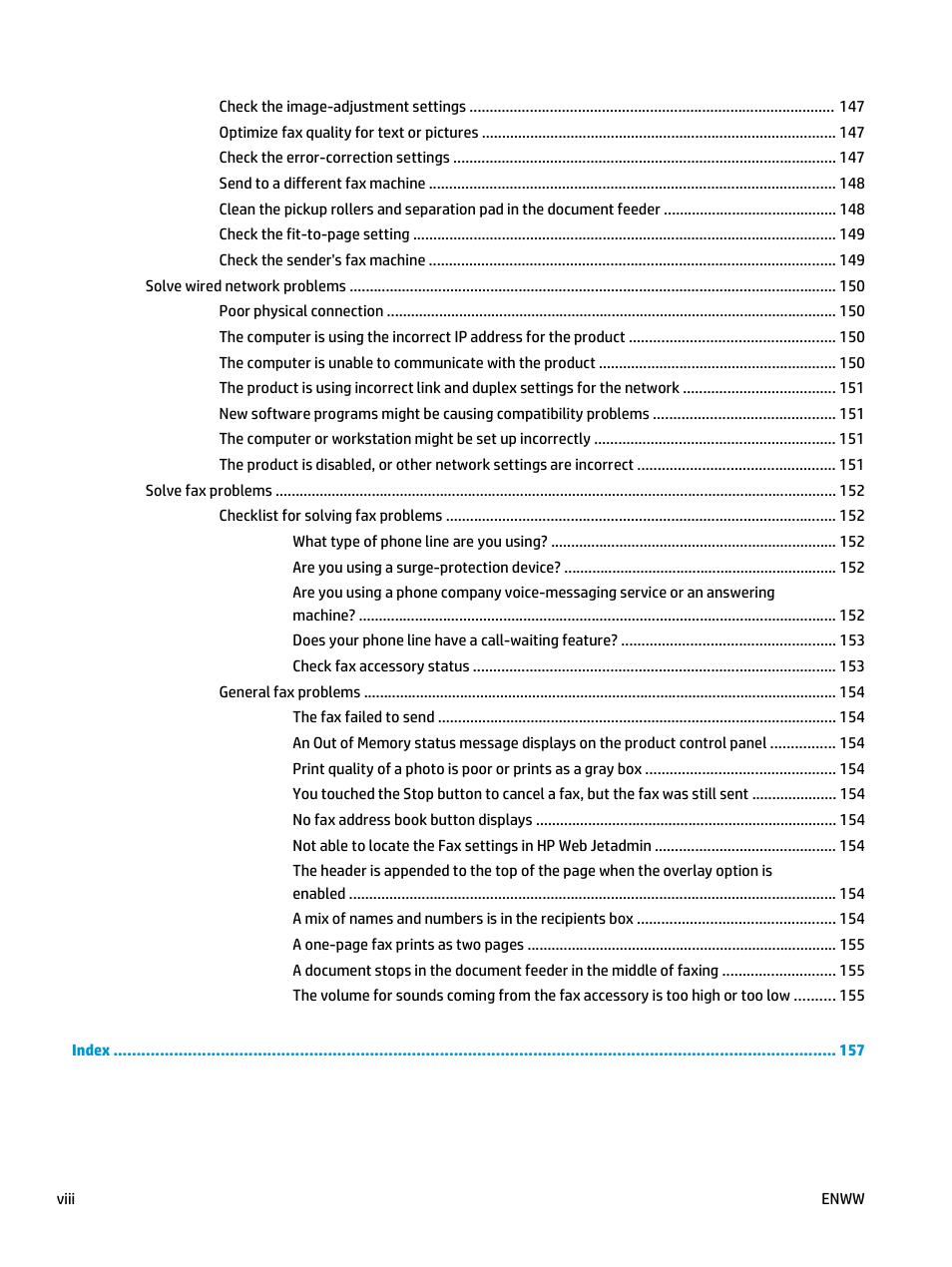 HP Officejet Enterprise Color X585 Multifunction Printer series User Manual | Page 10 / 172