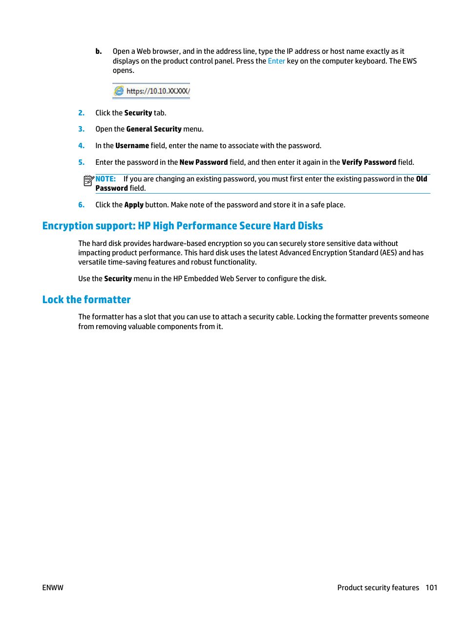 Lock the formatter | HP Officejet Enterprise Color X585 Multifunction Printer series User Manual | Page 111 / 172