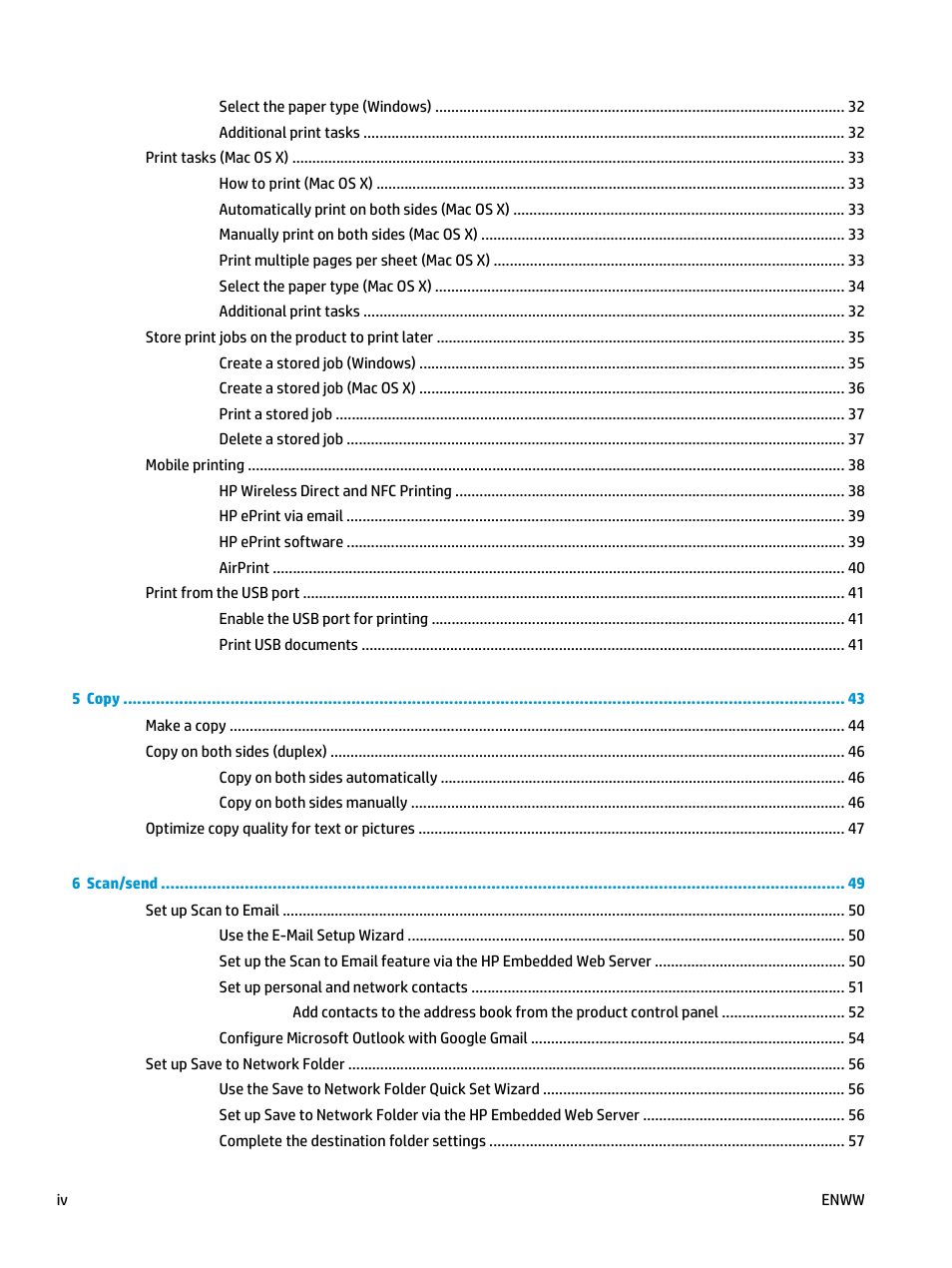 HP Officejet Enterprise Color X585 Multifunction Printer series User Manual | Page 6 / 172