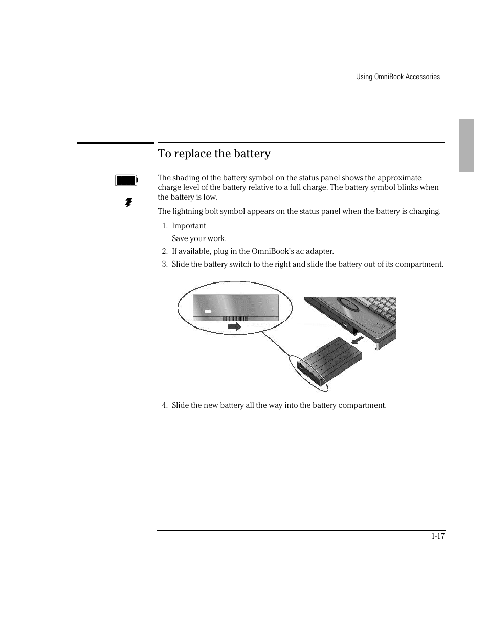 HP OmniBook 2000 Notebook PC User Manual | Page 17 / 40