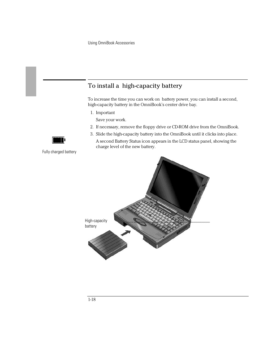 HP OmniBook 2000 Notebook PC User Manual | Page 18 / 40