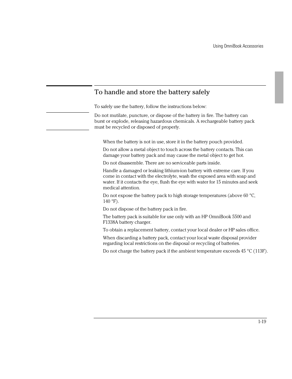 HP OmniBook 2000 Notebook PC User Manual | Page 19 / 40