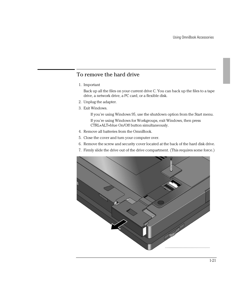 HP OmniBook 2000 Notebook PC User Manual | Page 21 / 40