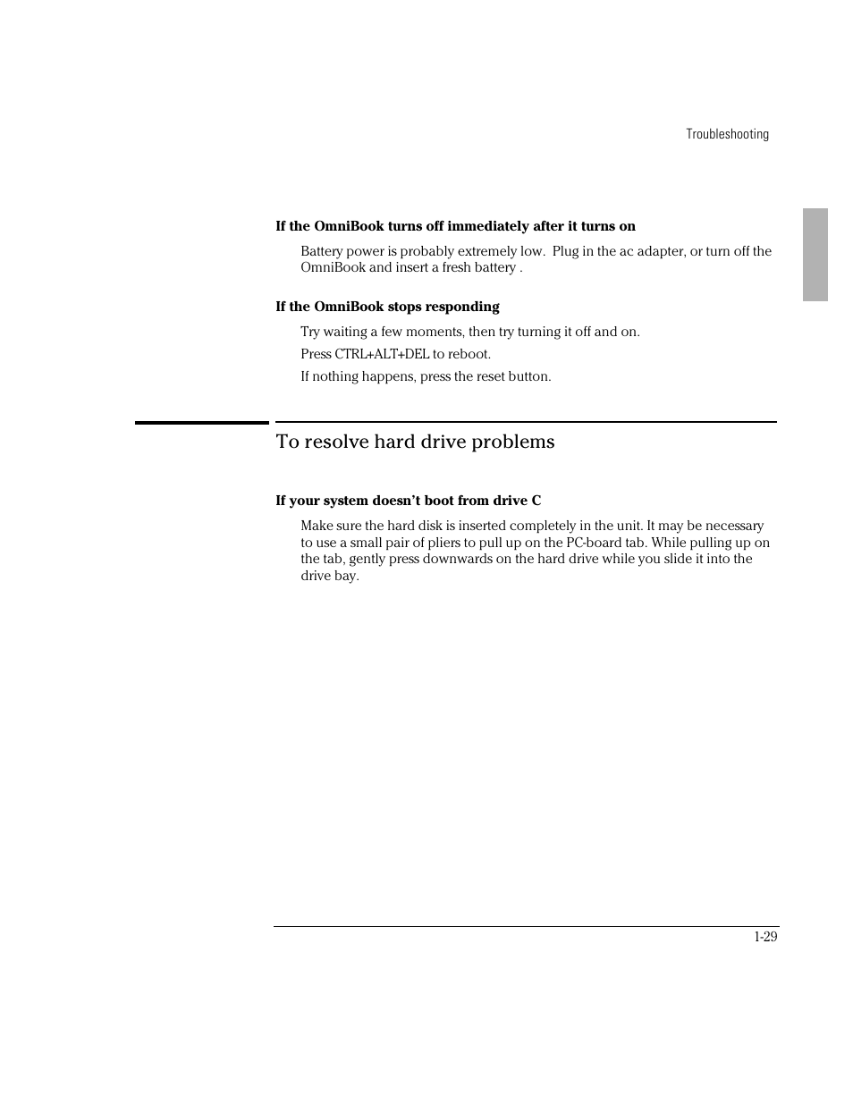 HP OmniBook 2000 Notebook PC User Manual | Page 29 / 40