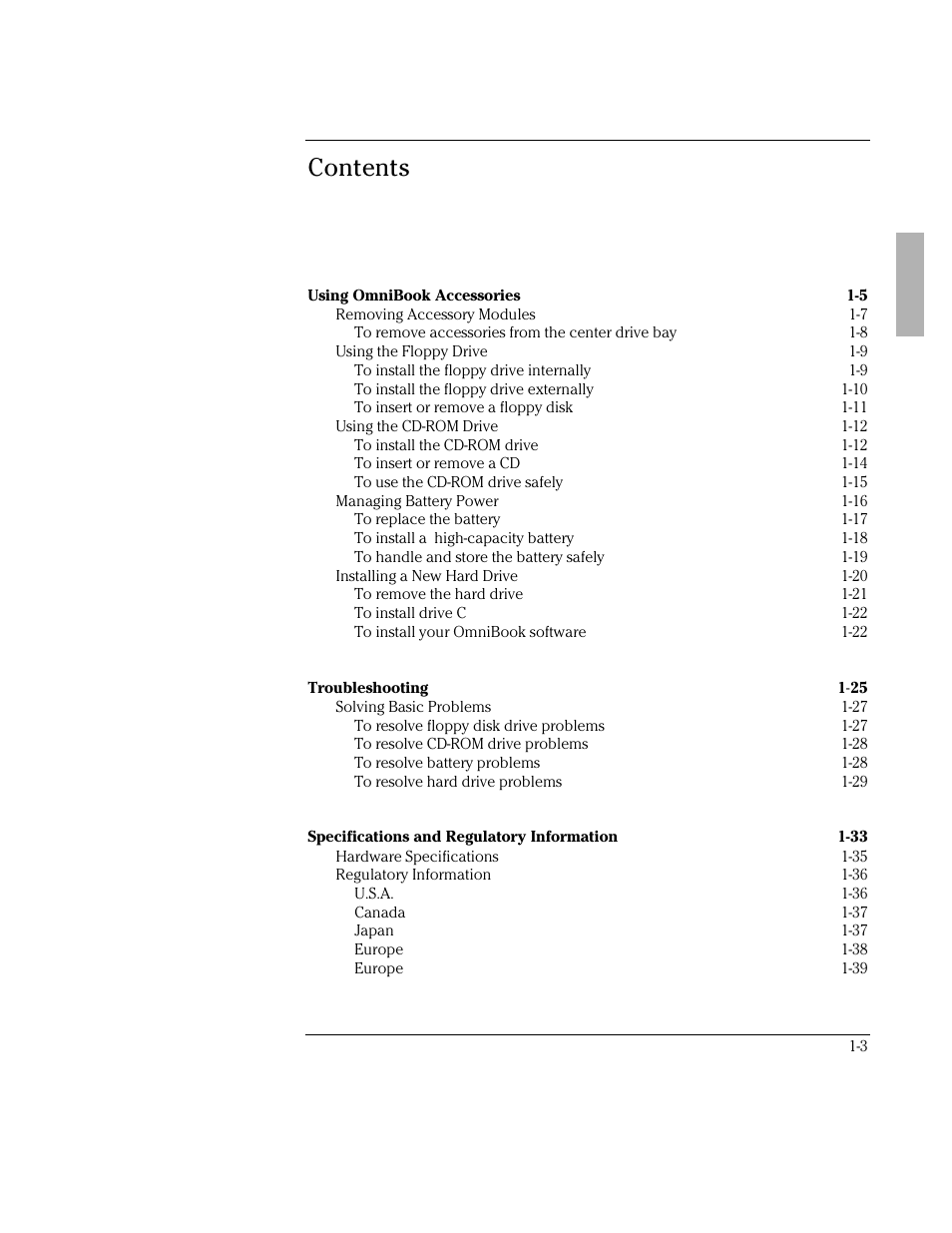 HP OmniBook 2000 Notebook PC User Manual | Page 3 / 40