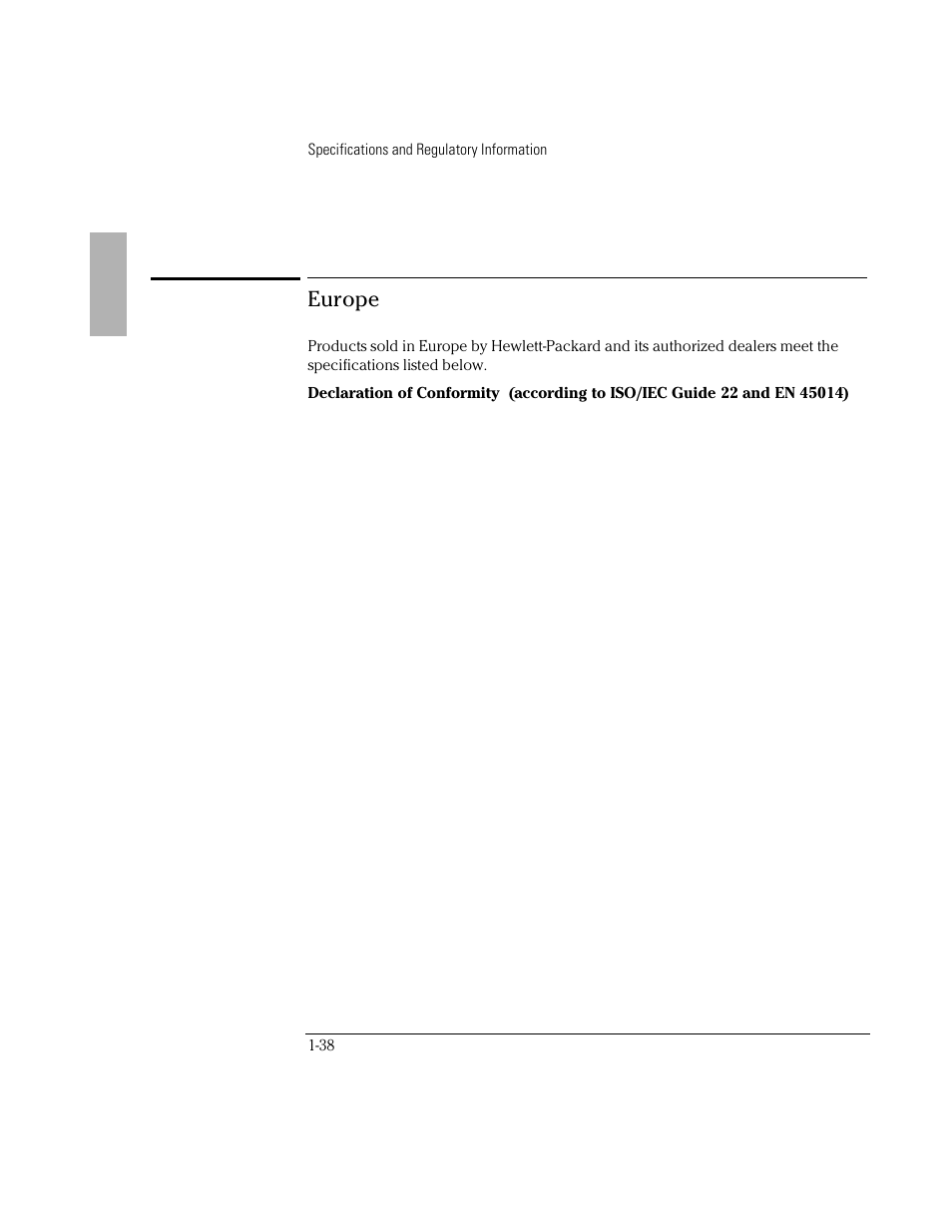 Europe | HP OmniBook 2000 Notebook PC User Manual | Page 38 / 40