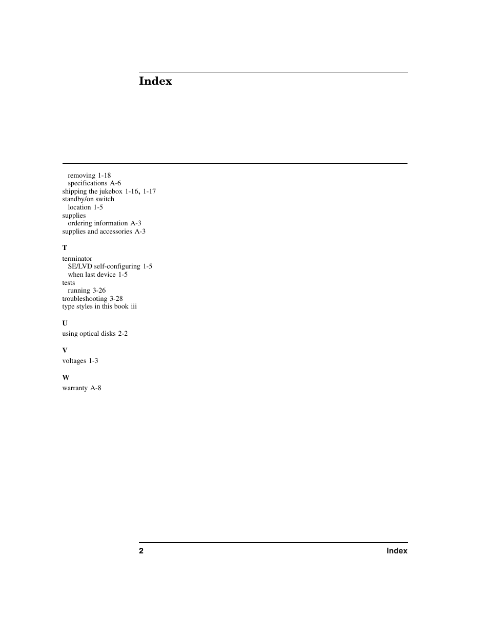 Index | HP Optical Jukeboxes User Manual | Page 108 / 108