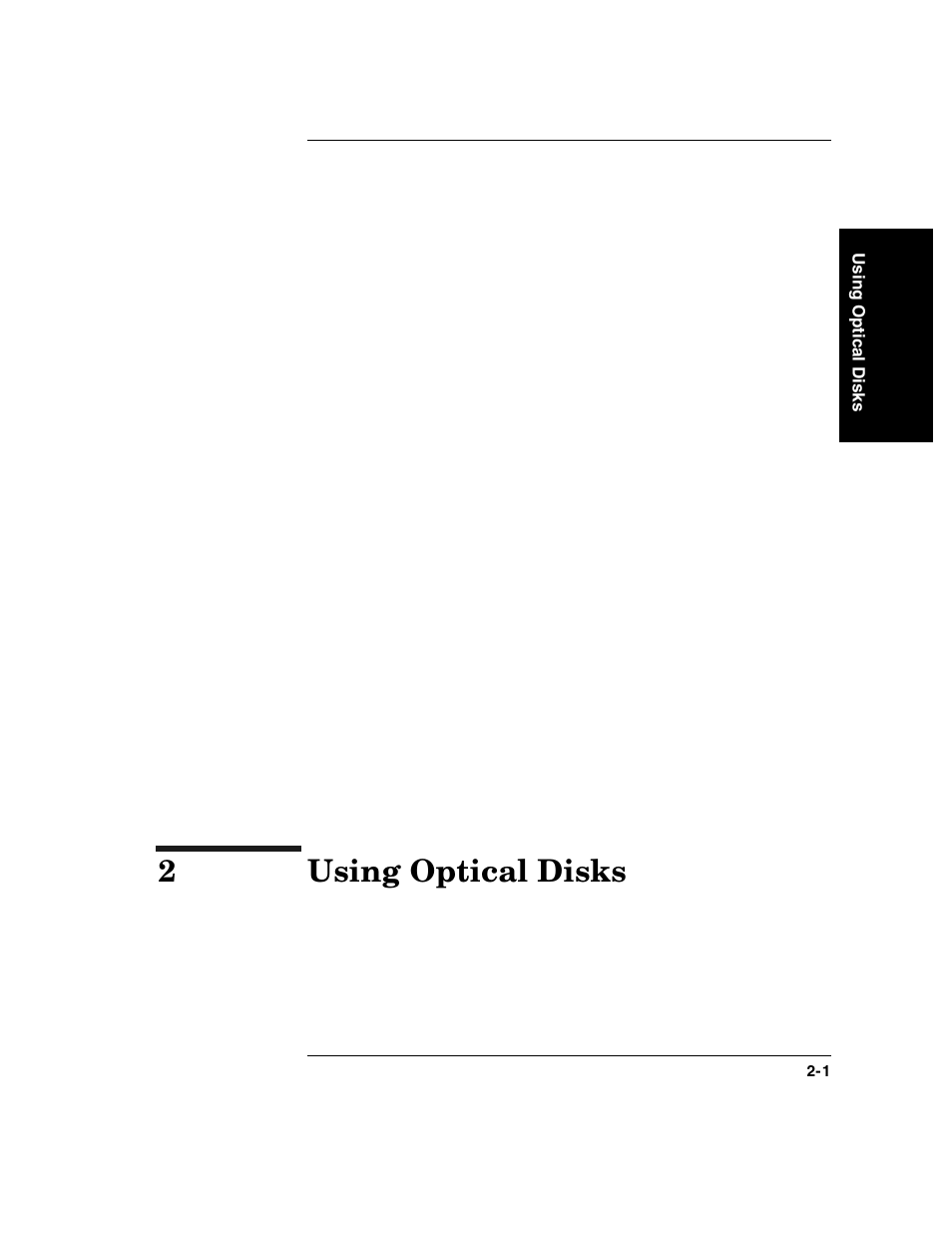 Using, Optical, Disks | 2using optical disks | HP Optical Jukeboxes User Manual | Page 31 / 108