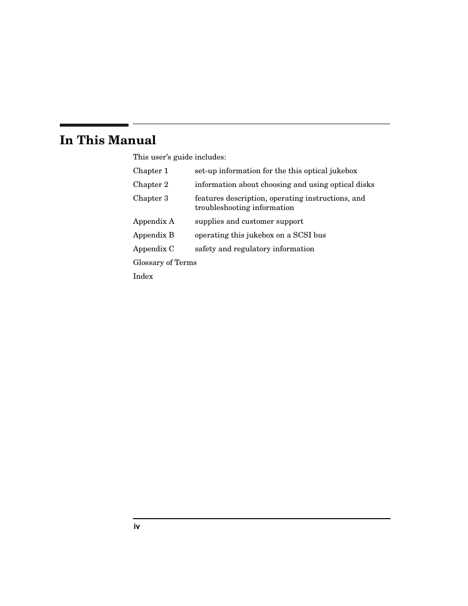 HP Optical Jukeboxes User Manual | Page 4 / 108