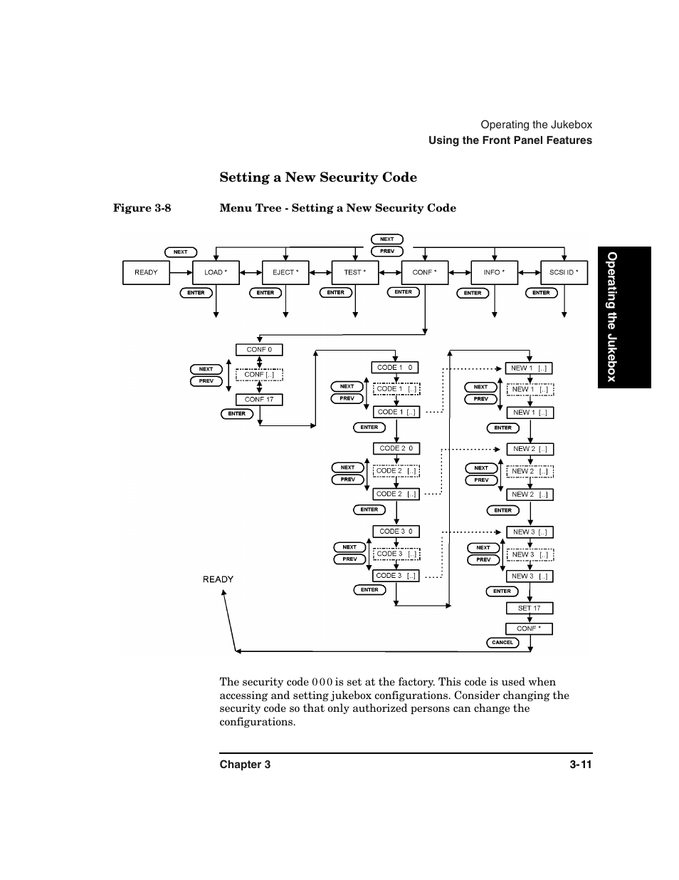 Setting a new security code -11 | HP Optical Jukeboxes User Manual | Page 49 / 108