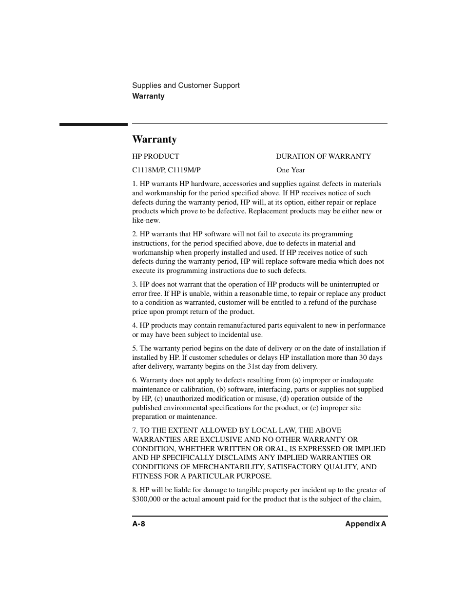 Warranty | HP Optical Jukeboxes User Manual | Page 78 / 108