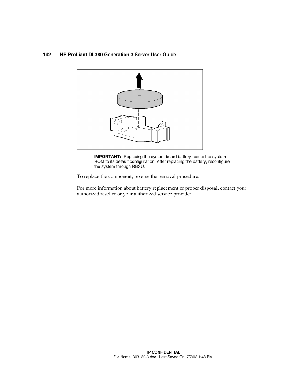 HP ProLiant DL380 G3 Server User Manual | Page 142 / 164