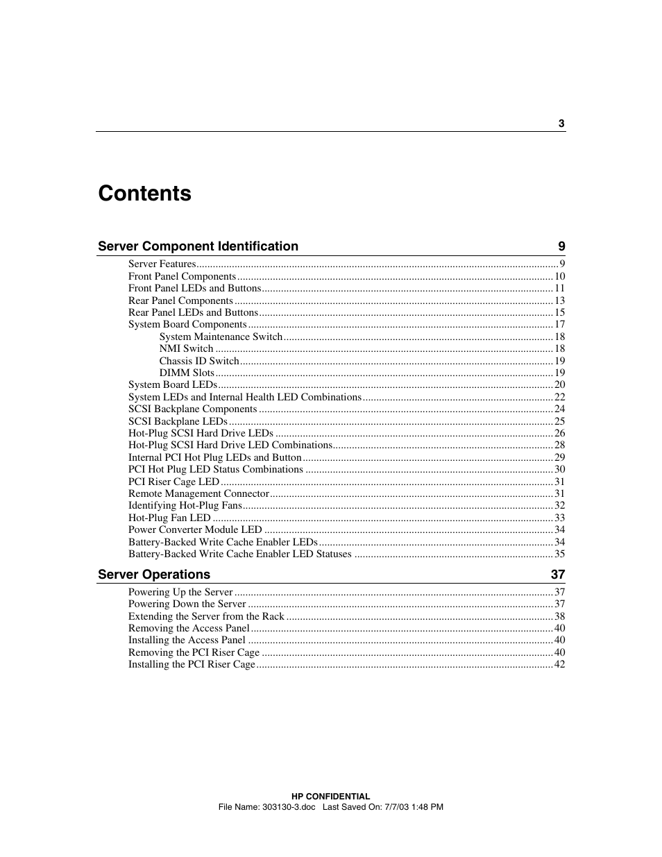 HP ProLiant DL380 G3 Server User Manual | Page 3 / 164