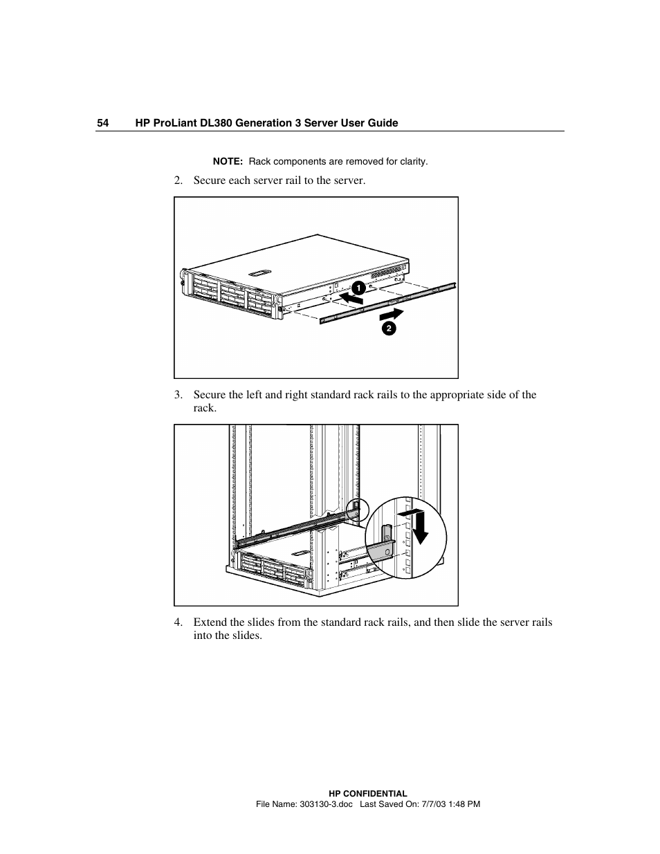 HP ProLiant DL380 G3 Server User Manual | Page 54 / 164