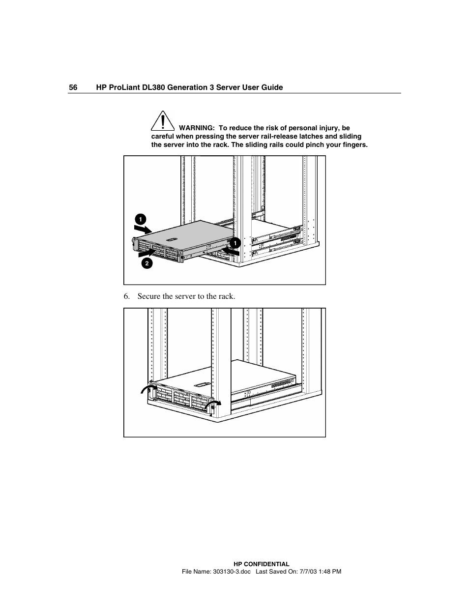 HP ProLiant DL380 G3 Server User Manual | Page 56 / 164