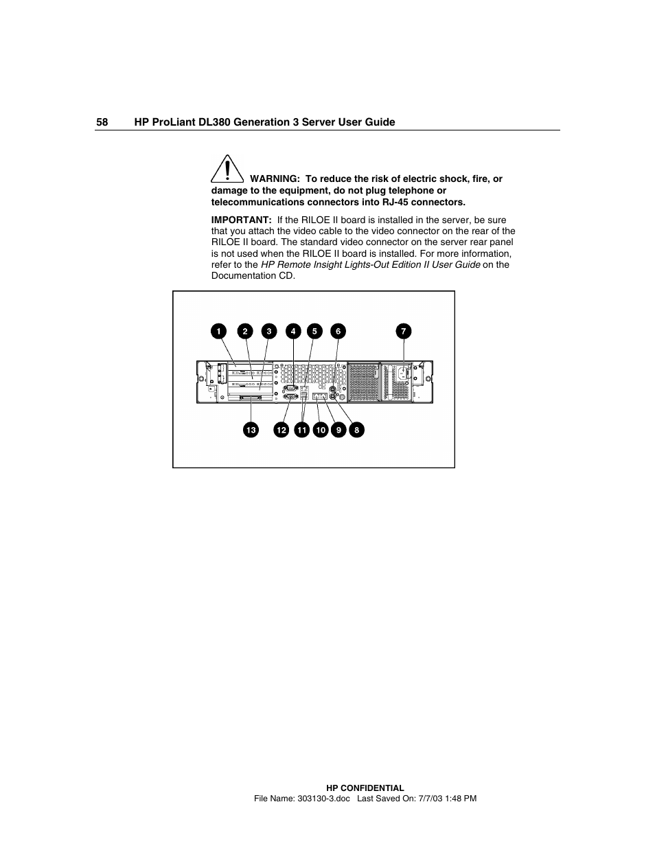 HP ProLiant DL380 G3 Server User Manual | Page 58 / 164