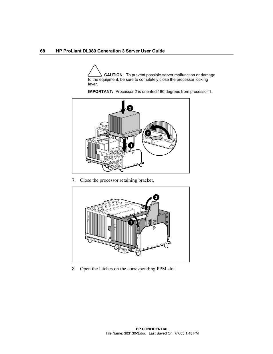 HP ProLiant DL380 G3 Server User Manual | Page 68 / 164