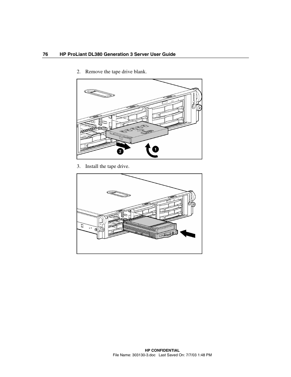 HP ProLiant DL380 G3 Server User Manual | Page 76 / 164