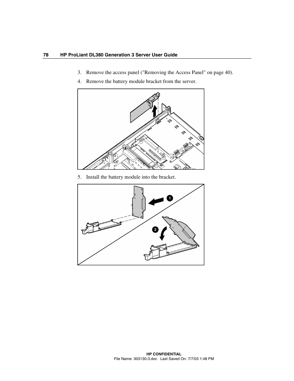 HP ProLiant DL380 G3 Server User Manual | Page 78 / 164