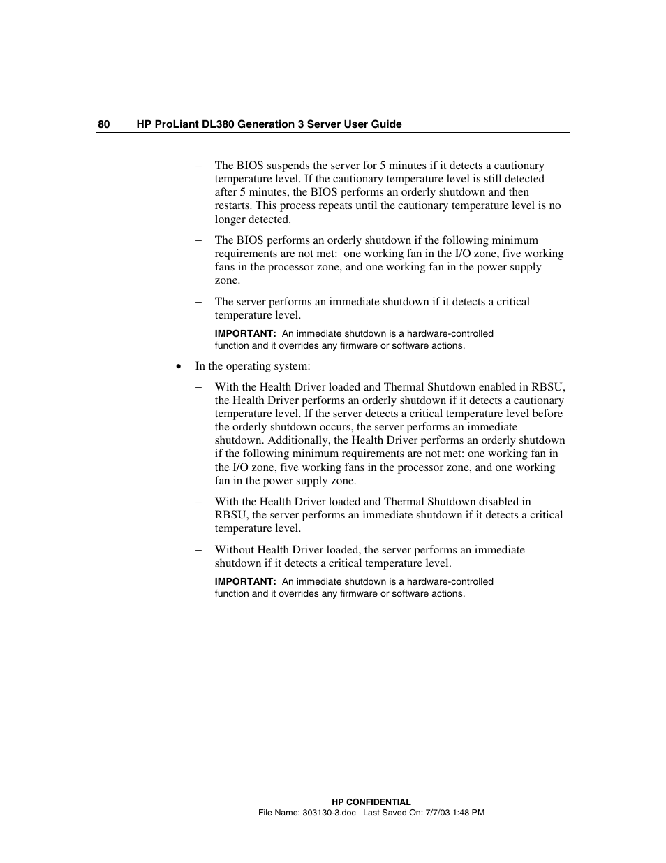 HP ProLiant DL380 G3 Server User Manual | Page 80 / 164