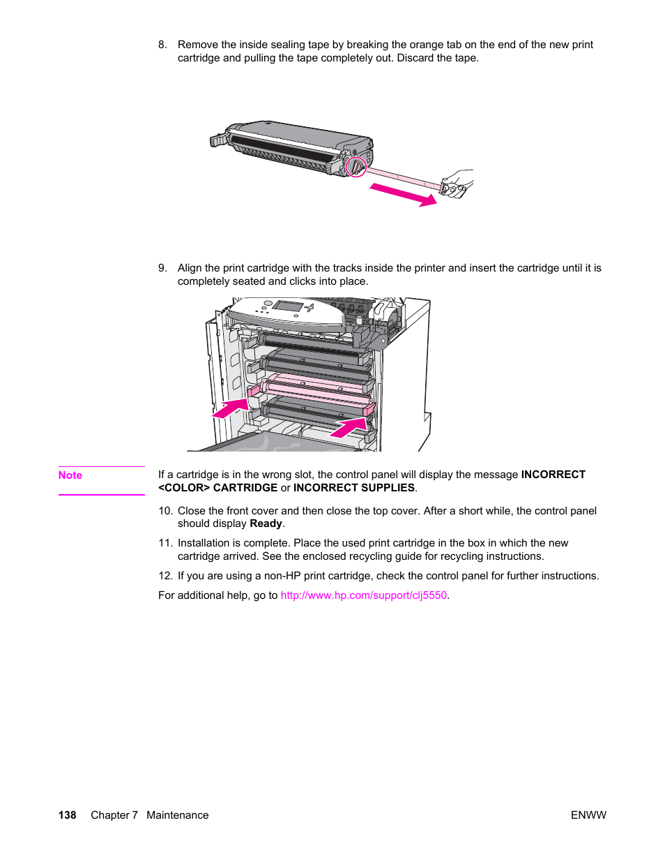HP Color LaserJet 5550 Printer series User Manual | Page 152 / 294