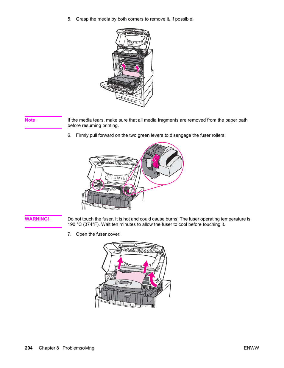 HP Color LaserJet 5550 Printer series User Manual | Page 218 / 294