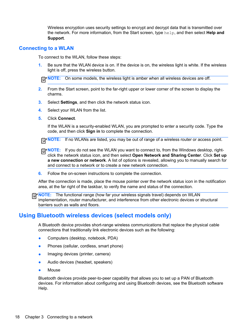 Connecting to a wlan | HP Pavilion 10 TouchSmart 10-e010nr Notebook PC User Manual | Page 26 / 72