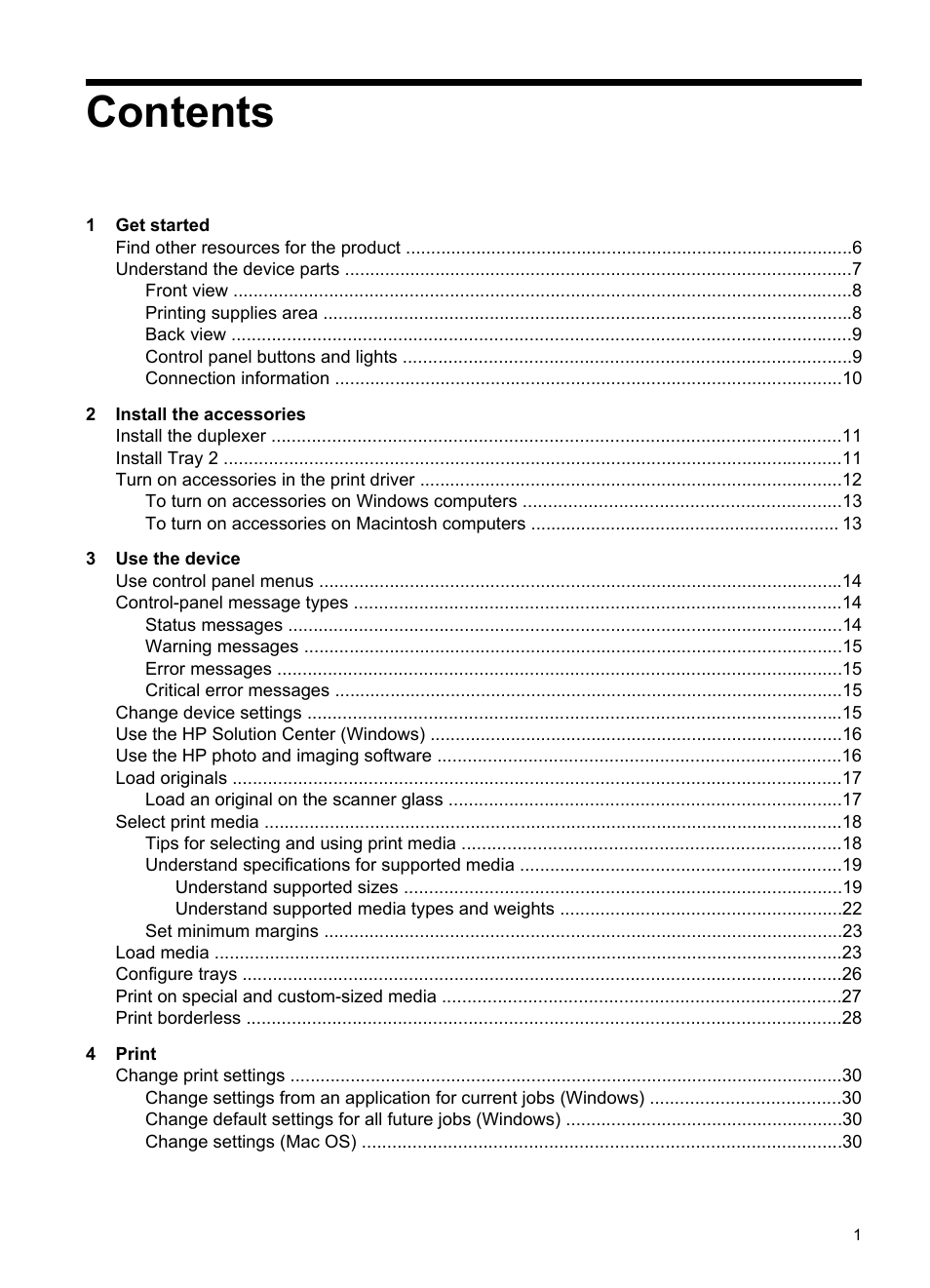 HP Officejet Pro L7480 All-in-One Printer User Manual | Page 5 / 120