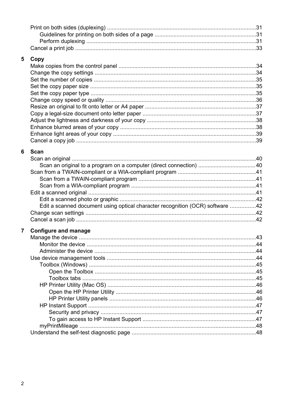 HP Officejet Pro L7480 All-in-One Printer User Manual | Page 6 / 120