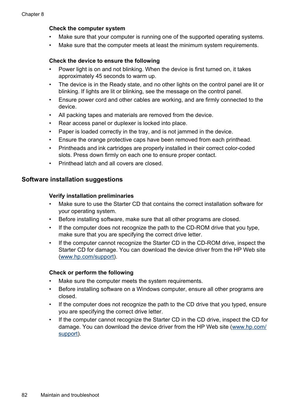 Software installation suggestions | HP Officejet Pro L7480 All-in-One Printer User Manual | Page 86 / 120