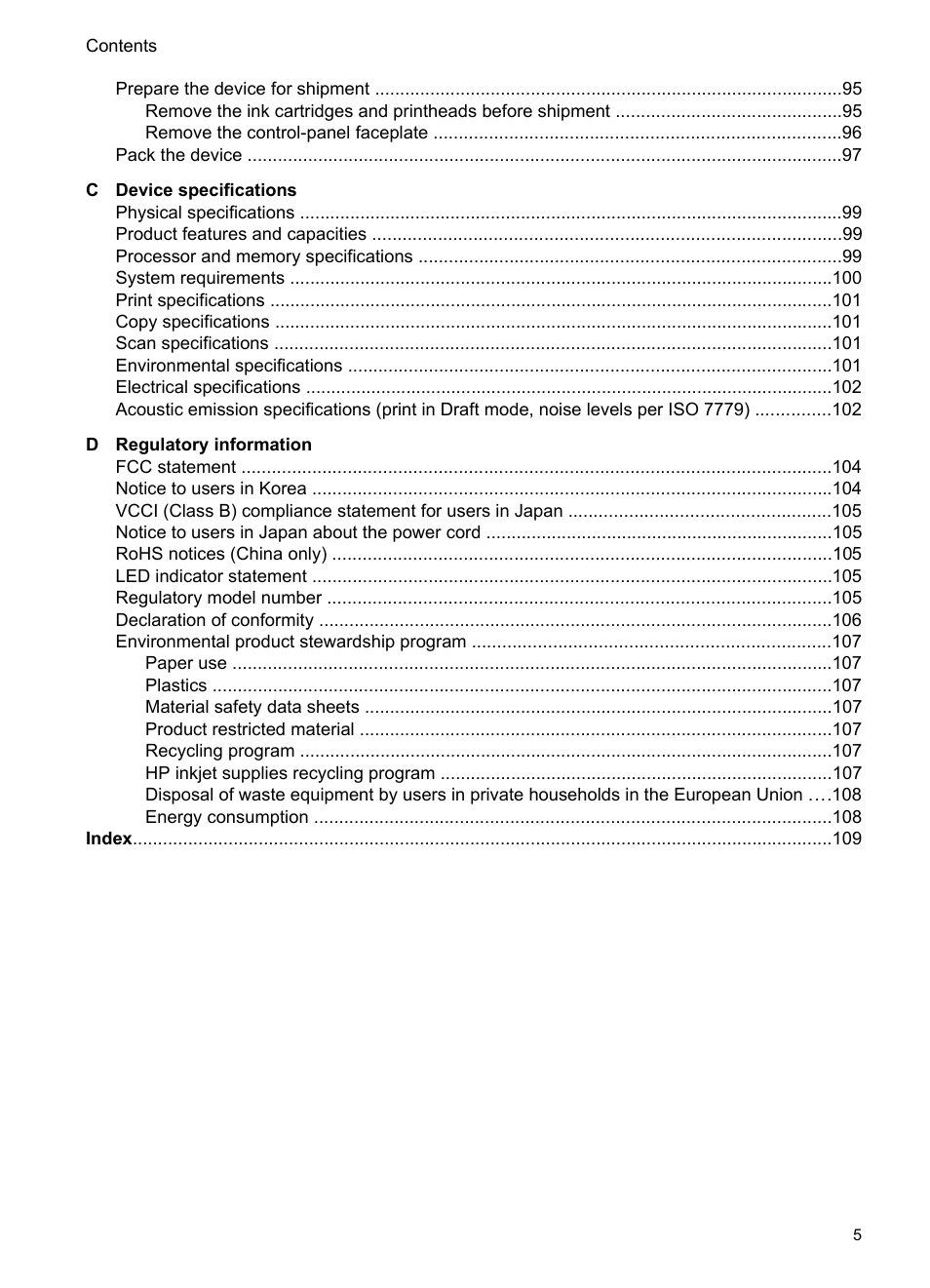 HP Officejet Pro L7480 All-in-One Printer User Manual | Page 9 / 120