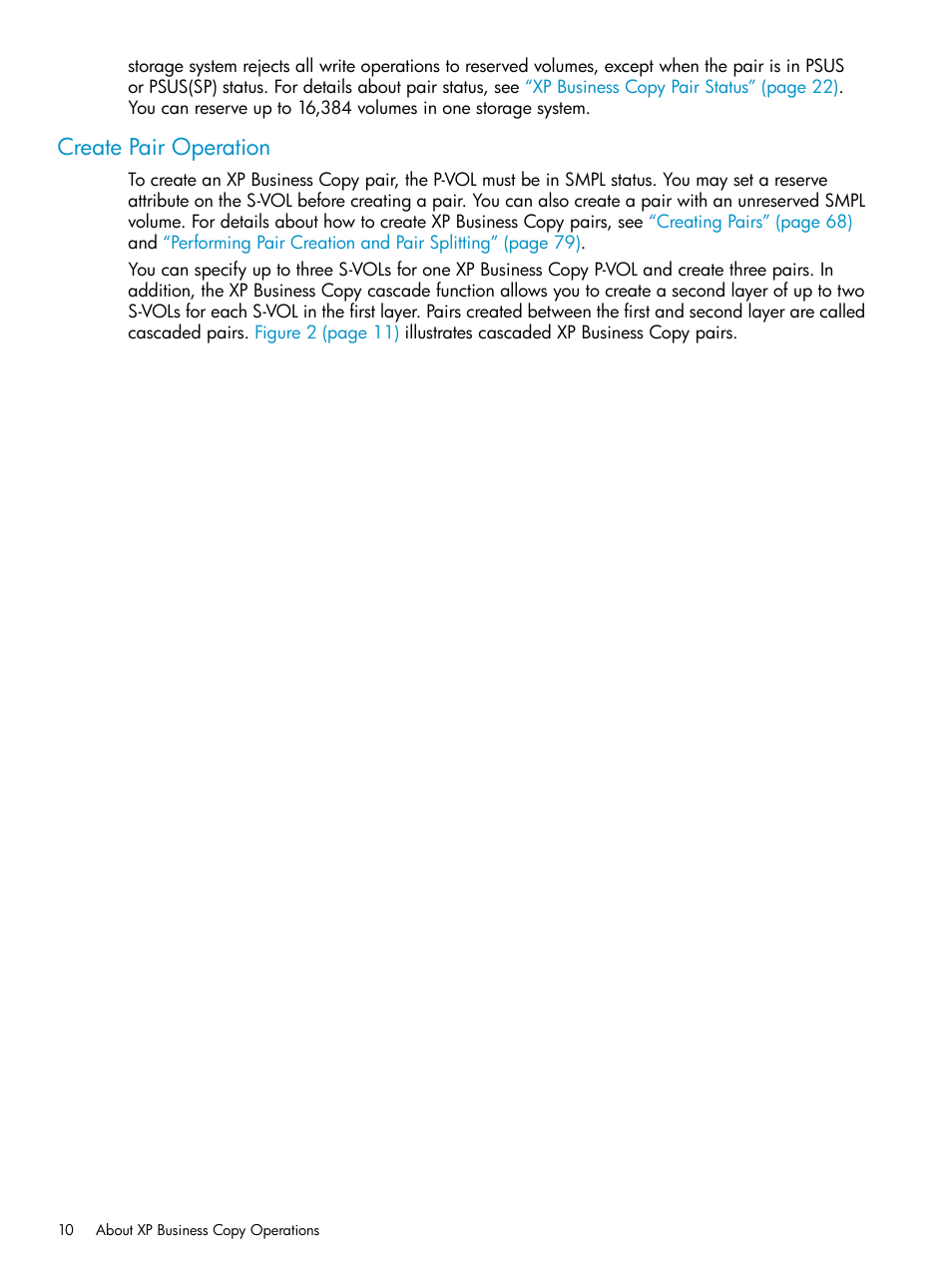 Create pair operation | HP XP Business Copy Software User Manual | Page 10 / 113