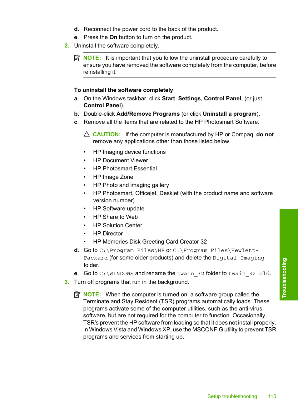 HP Photosmart C4344 All-in-One Printer User Manual | Page 118 / 317