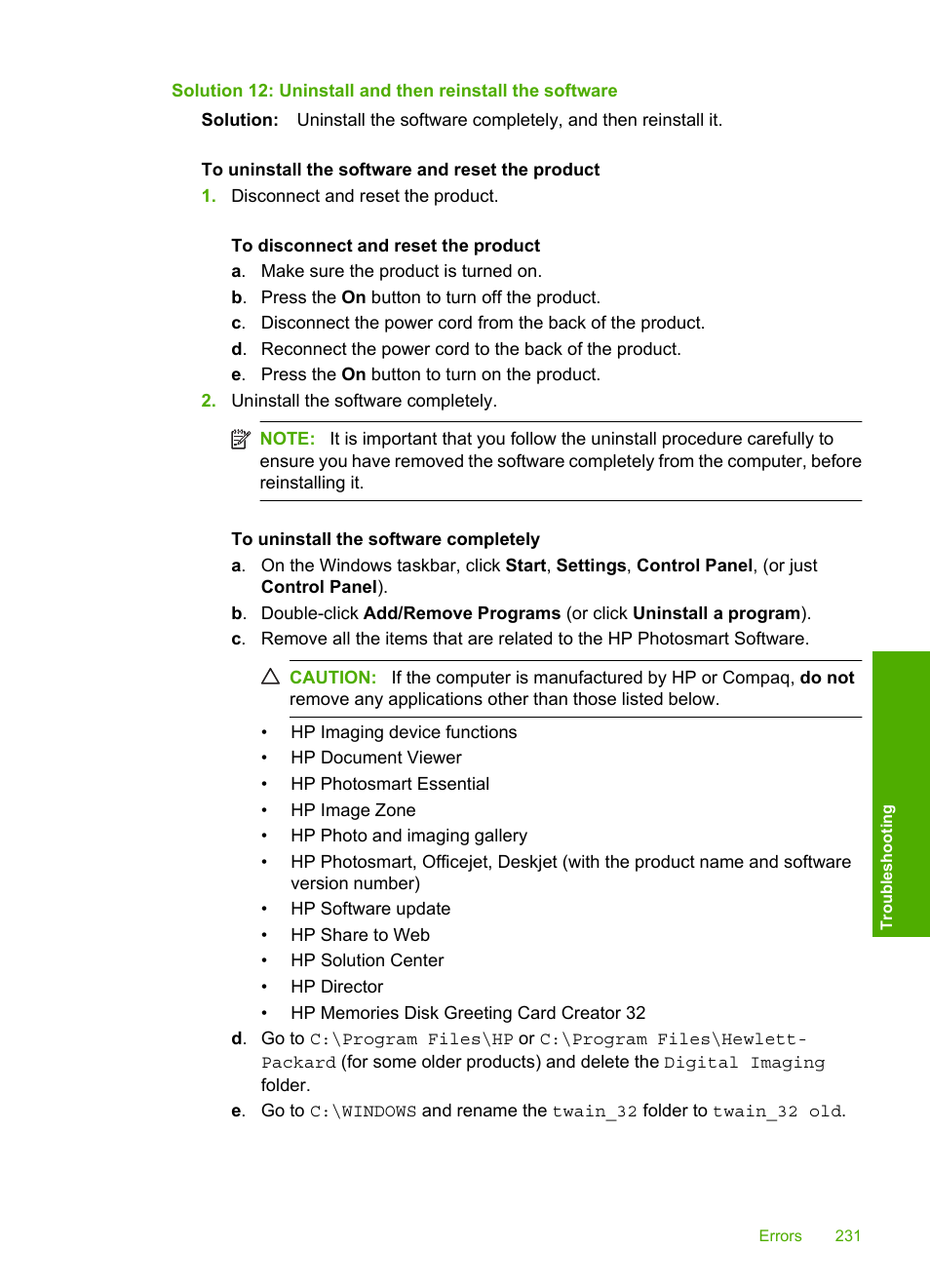HP Photosmart C4344 All-in-One Printer User Manual | Page 234 / 317