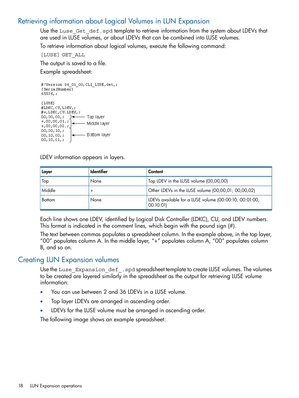 Creating lun expansion volumes | HP XP P9500 Storage User Manual | Page 18 / 78