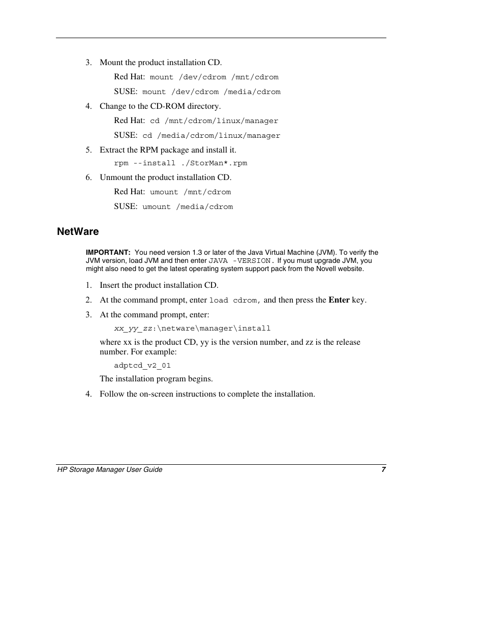 Netware | HP ProLiant ML310 G4 Server User Manual | Page 7 / 14