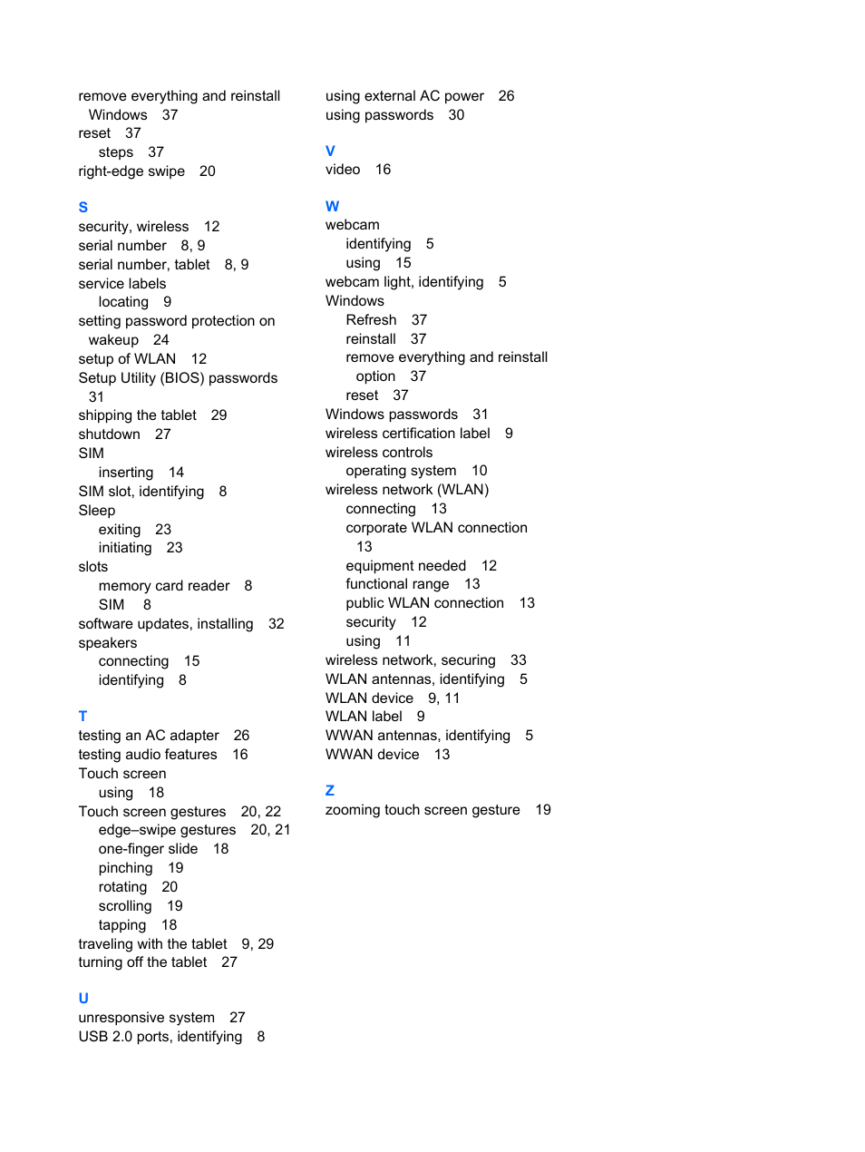 HP Omni 10 5610 Tablet User Manual | Page 49 / 49