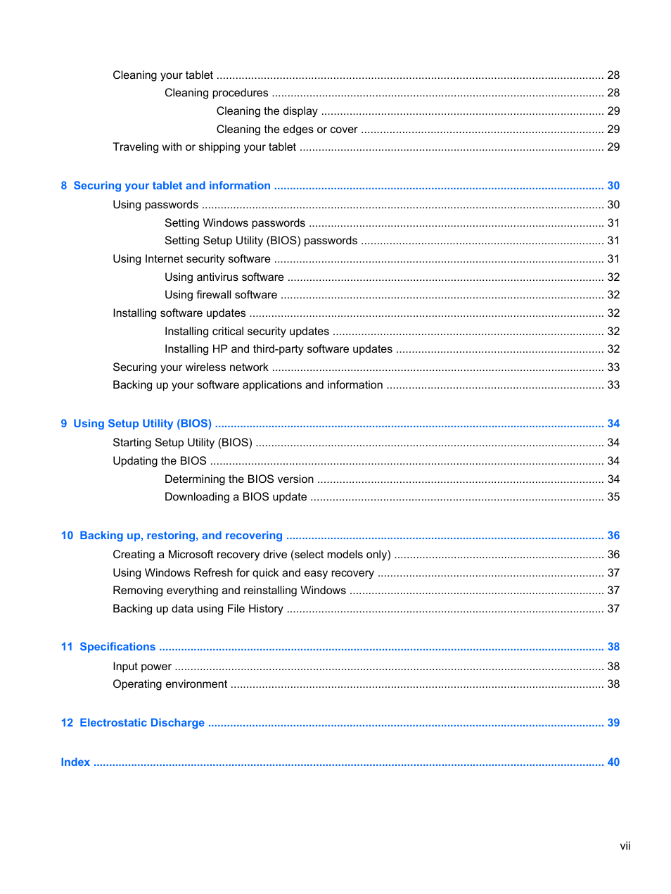 HP Omni 10 5610 Tablet User Manual | Page 7 / 49