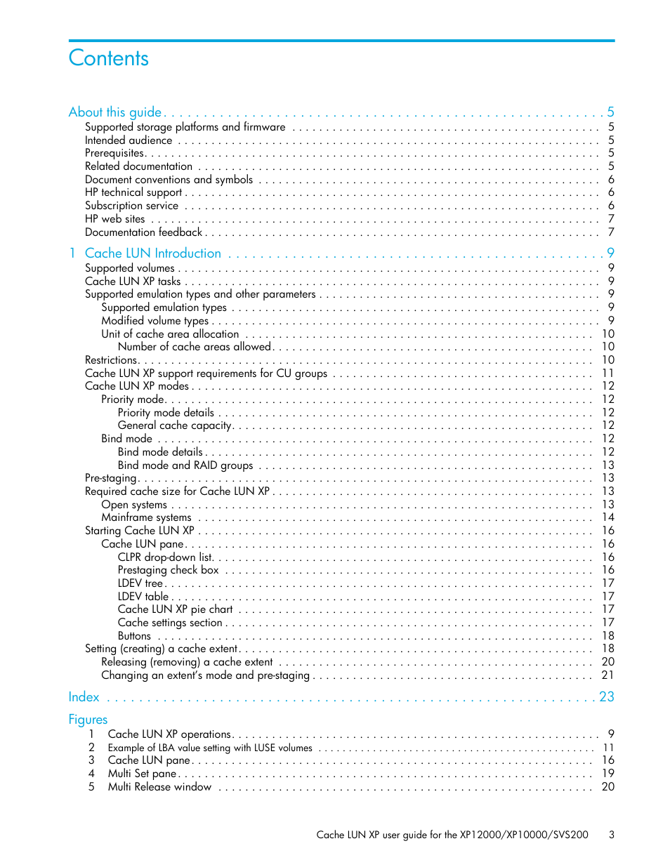 HP XP Cache LUN Software User Manual | Page 3 / 28