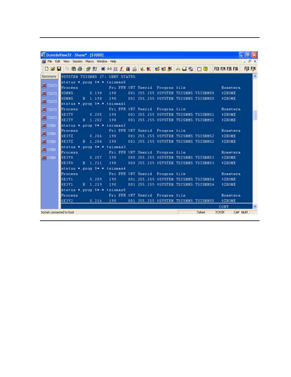 Figure 3-28, Status of processes on the server | HP NonStop G-Series User Manual | Page 60 / 230