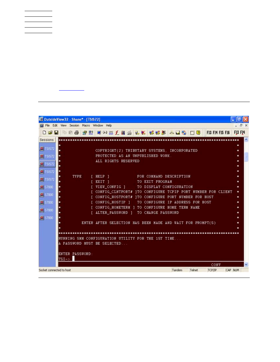 4 configuring the smm client on the nonstop system, Configuring the smm client on the nonstop system, Figure 4-1 | Configuration main menu | HP NonStop G-Series User Manual | Page 65 / 230