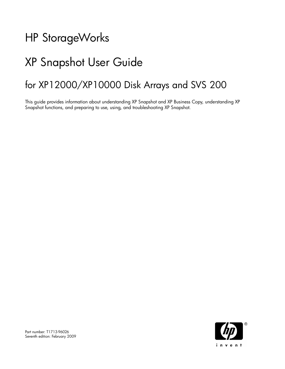 HP StorageWorks XP Remote Web Console Software User Manual | 84 pages