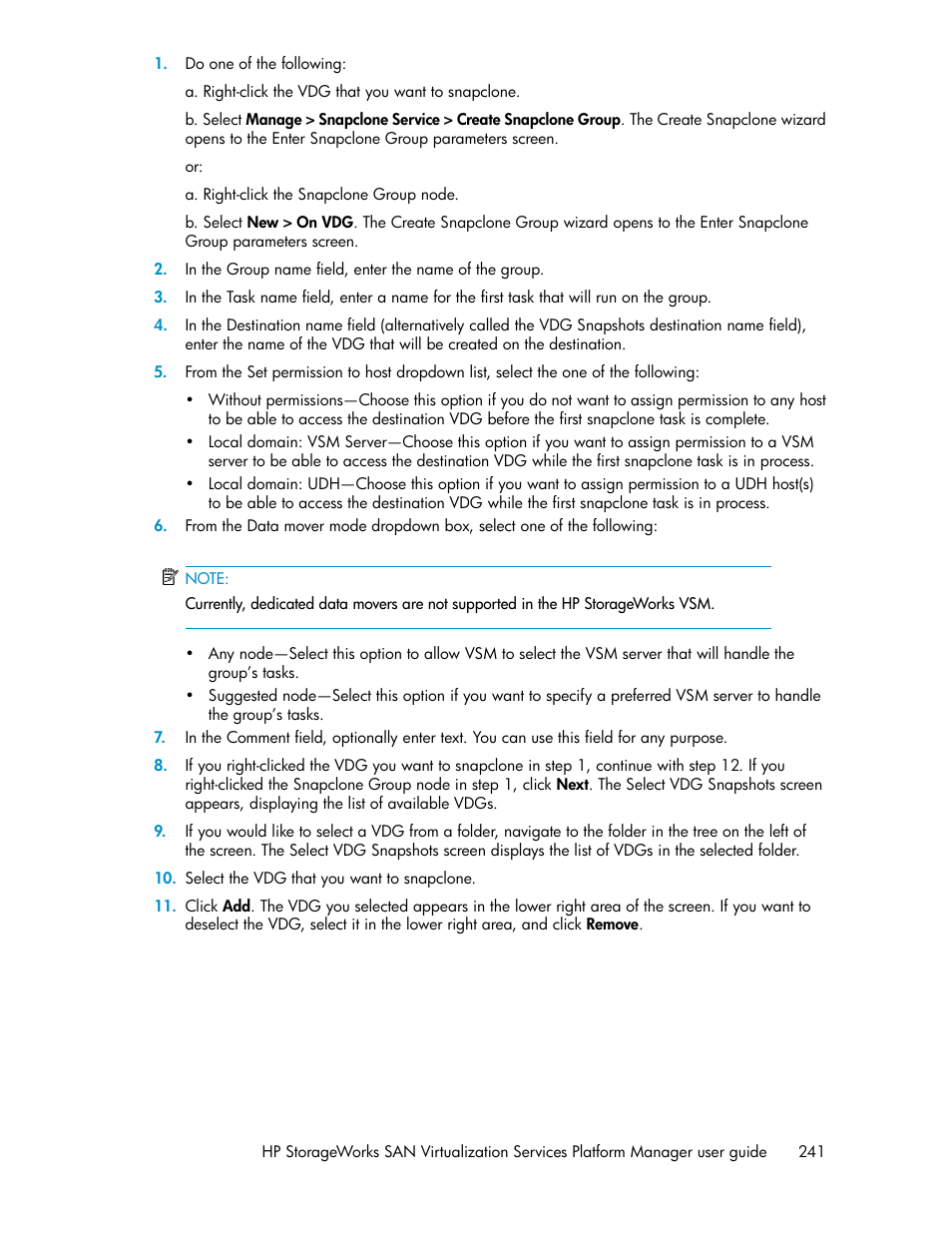 HP SAN Virtualization Services Platform User Manual | Page 241 / 382