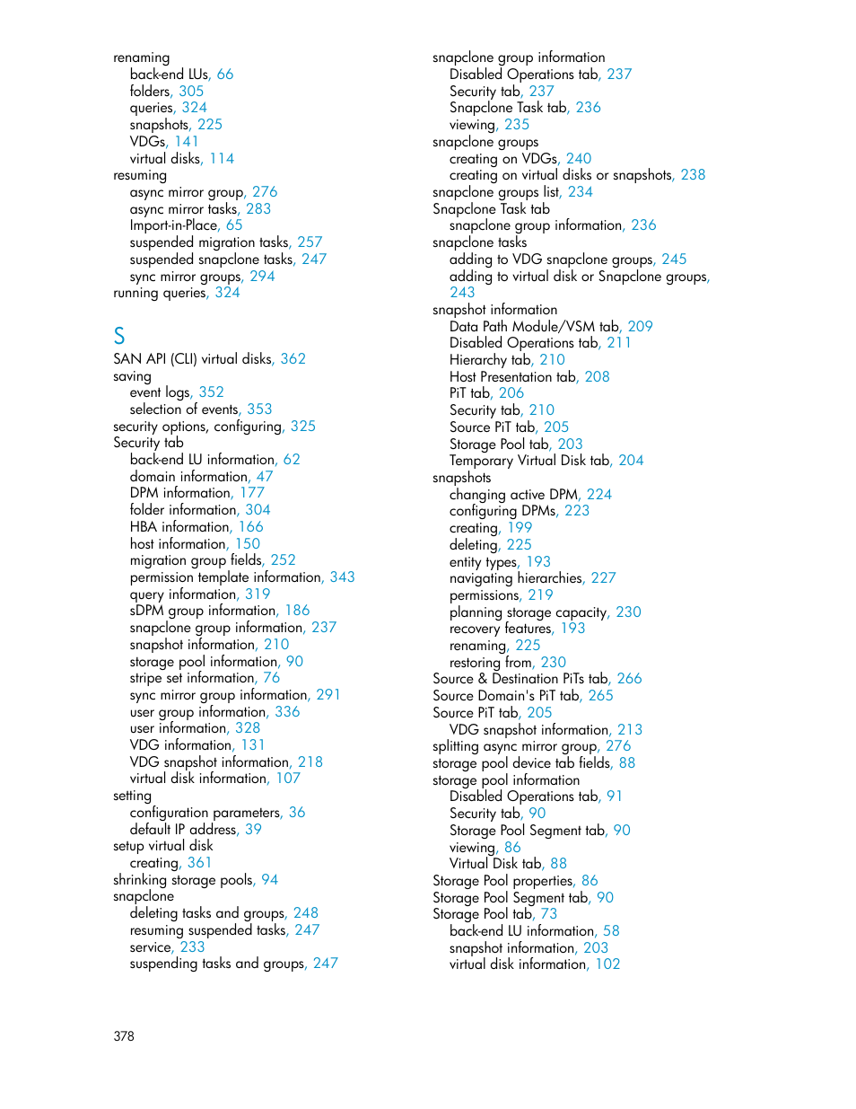 HP SAN Virtualization Services Platform User Manual | Page 378 / 382