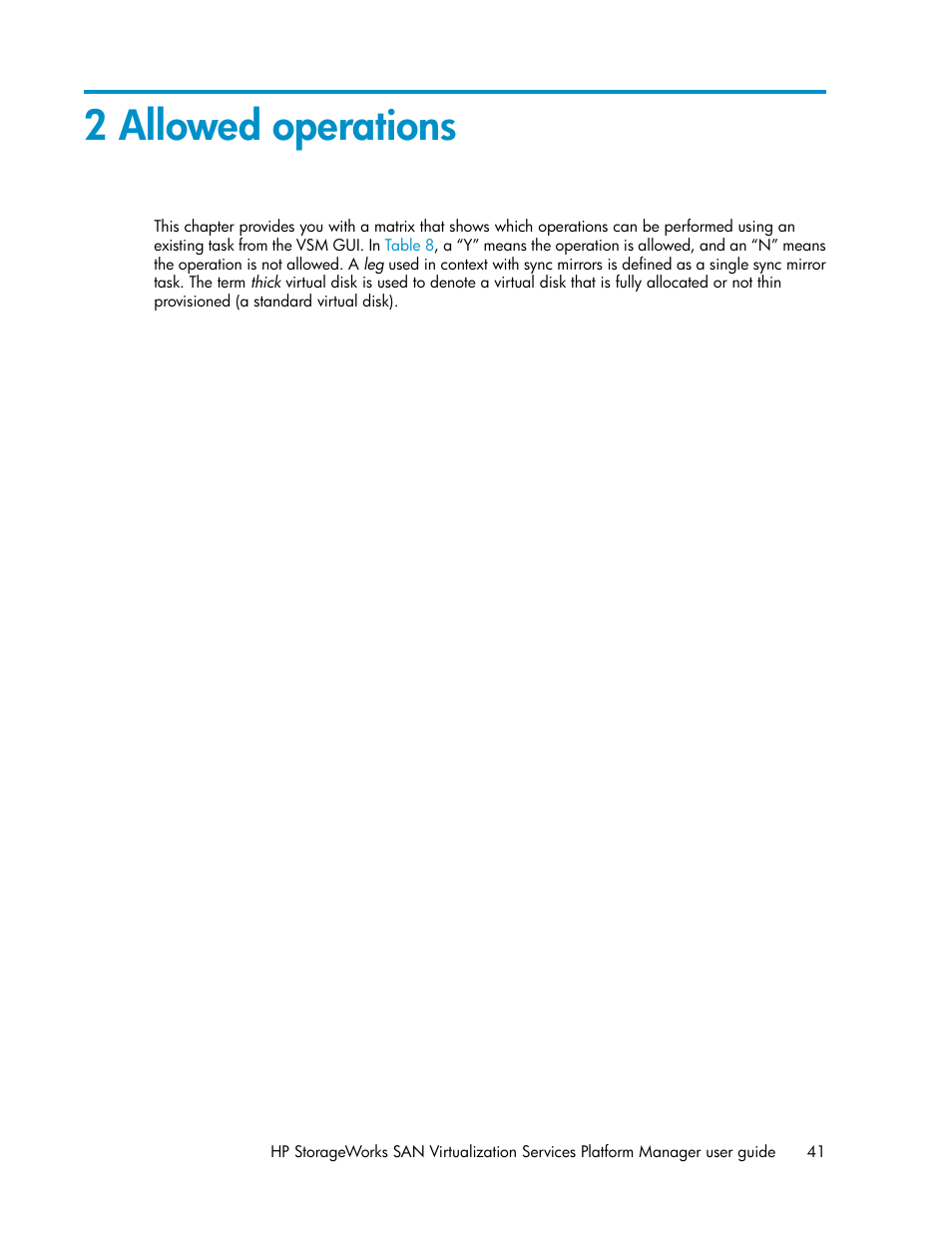 2 allowed operations | HP SAN Virtualization Services Platform User Manual | Page 41 / 382